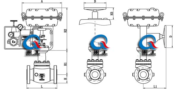 ZJHBW-P/M氣動(dòng)保溫調(diào)節(jié)閥、夾套保溫氣動(dòng)調(diào)節(jié)閥 (外形尺寸圖)